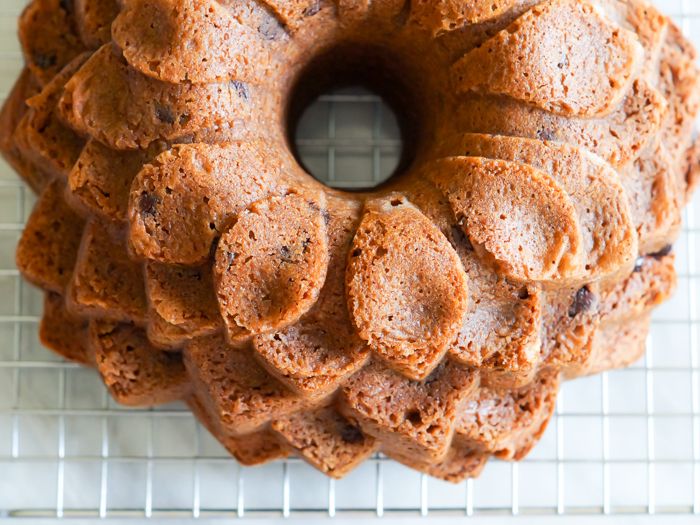 Easy Chocolate Chip Bundt Cake Bake at 350°